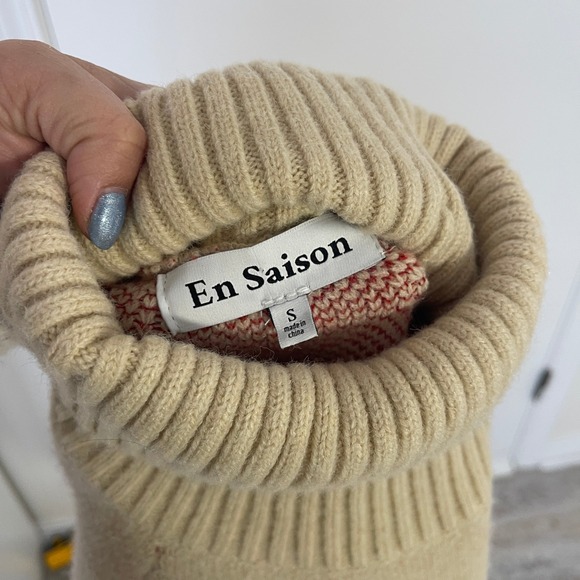 En Saison Anthropologie Merrill Short-Sleeve Crop Sweater Women's Size Small - Picture 3 of 8